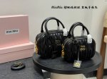 Gift box packagingSize 20*14 Small 24*16 Large Miu Miu Pleated Bowling Handbag V