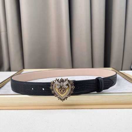 d&G Belt New Style Fine Copper Hardware Buckle Original Lizard Pattern Cowhid - Click Image to Close