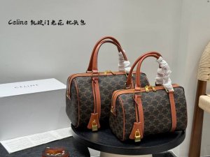 Celine Celine Celine old flower caramel Arc de Triomphe Boston bag, pillow bag,