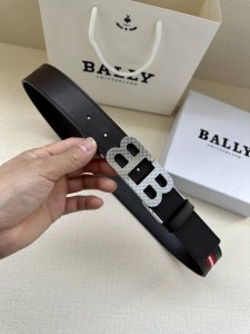 Special Bally New Men's Casual Cloth And Leather Dual-Use Belt Width 3.4Cm This