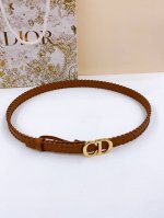Dior 20 Mm Black Smooth Calf Leather Saddle Belt Montaigne Star Cd Belt Buckle C
