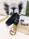 Gucci Double-Sided Leather Belt, Crafted From Woven Leather And Adorned With A G