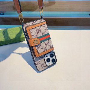 Gucci Gucci card holder original leather series mobile phone case, two-in-one h