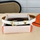 Swift Calfskin Belt With A Metal Buckle. This Belt Features A Sleek, Rounded Den