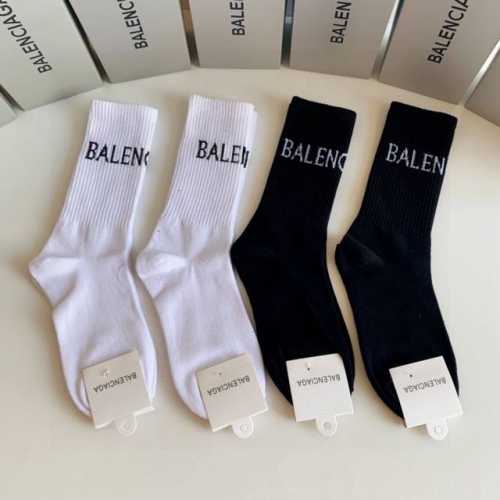 Special packaging for Balenciaga's new mid-length slouch socks! Four pairs per b