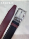 Montblanc 3.5cm wide, made of top-grain cowhide, pin buckle, free-cut business c