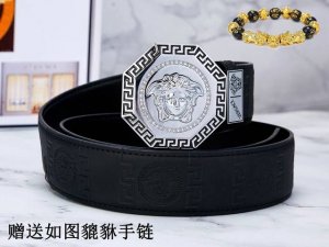 Belt: Versace.Ver original Belt: 100% top layer cowhide, double-sided lychee pa
