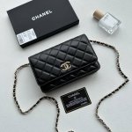 Color: Black Size: 20X13 Woc classic fortune bag sheepskin, can be worn crossbo