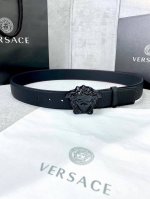 Width 4.0Cm Versace belt, crafted from imported suede cowhide, features a striki