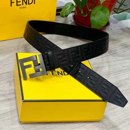 Fendi Fendi wide 38mm logo belt. Original Ff brass buckle, made of imported orig - Click Image to Close