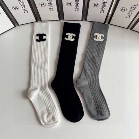 Special Packaging Chanel Hot Selling New Arrival, Light Luxury Knee-High Socks, - Click Image to Close