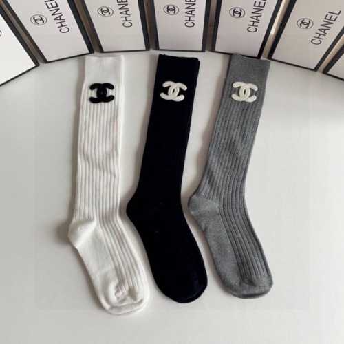 Special Packaging Chanel Hot Selling New Arrival, Light Luxury Knee-High Socks,