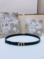 Dior New Waist Belt Meticulously Crafted From Black Smooth Calf Leather, Featuri