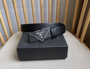 Prada The Latest Model From Prada. This Buckle Belt Is From The Versatile Modula