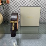 Tom Ford's latest trendy double-sided top-grain cowhide leather model, 3.8mm wid