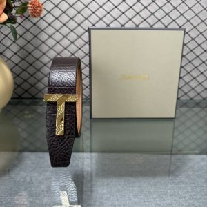 Tom Ford's latest trendy double-sided top-grain cowhide leather model, 3.8mm wid