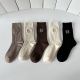 Special packaging for Loewe's new cashmere embroidered mid-calf socks! Five pair