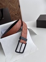 Bv new men's braided belt, pure handmade Intreccio large plaid woven double-side