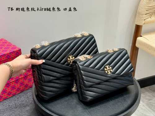 With box Size: 22*16cm Small 27*20cm Large Tory Burch women's bag Tb new Fleming