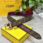 Fendl Fendi counter style width 3.8cm original custom fabric single-loop belt wi