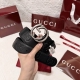 Gucci Men's Belt 4.0cm wide New interlocking double G buckle belt made with heat