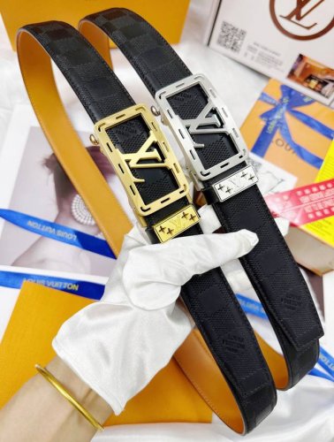 Belt: Lv..Louis..Vuitton Automatic Buckle - Belt: Top-grade original replica. Au