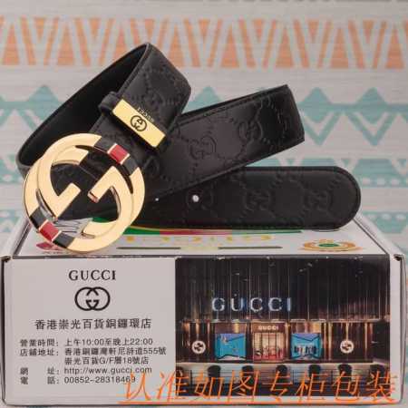 Men's Belt: Gucci Original Cowhide Belt (Ddd) Men's Leather Belt: 100% Top Layer - Click Image to Close