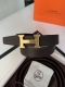 Hermes men's 3.2cm stainless steel welding point buckle with the latest bottom