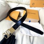 L0Uis Vuitt0N This season's new men's original belt width 35mm double-sided impo
