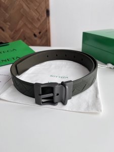 -Bv 2025 latest reversible men's braided belt. Handmade Intreccio large plaid wo