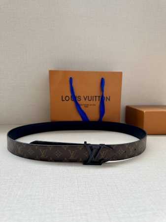 3.0 Wide Lv Flowergram Round Double-Sided Belt Reinterprets Louis Vuitton's Clas - Click Image to Close
