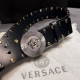 Versace width 4.0Cm New leather belt, decorated with the classic Versace Medusa