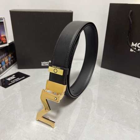 Product Name: Montblanc Original Belt Material: 100% Top Layer Cowhide Leather - Click Image to Close