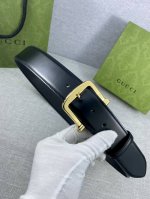 Width 4.0Cm Gucci interlocking double G belt original steel buckle, derived from