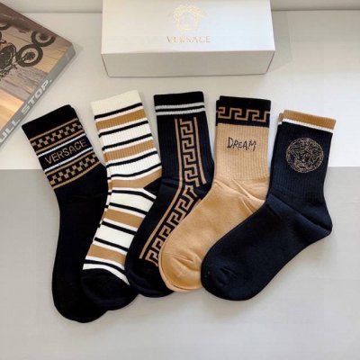 Five pairs per box with packaging Versace, a top European and American brand, p