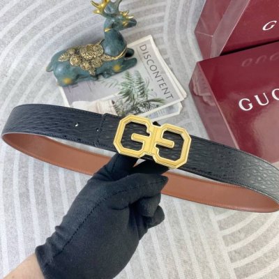 Gucci Special Leather Belt Series, Original Factory Premium Stainless Steel Buck