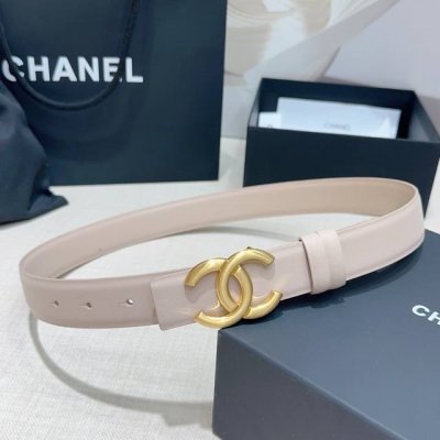 3.0Cm Chanel belt, double-sided top-grain cowhide, length: 75.80.85.90.95. Euro,