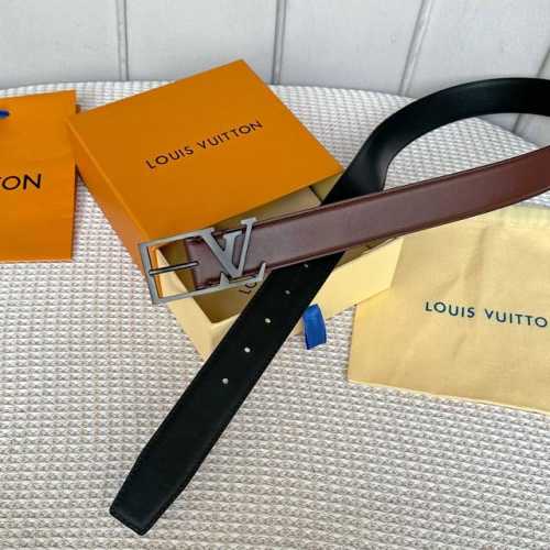 L0Uis Vuitt0N This season's new men's belt, 35mm wide, crafted from classic doub