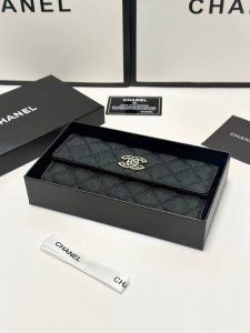 Color: Black Size: 19X10 Xiao Chanel 20% fold new wallet shipped with imported