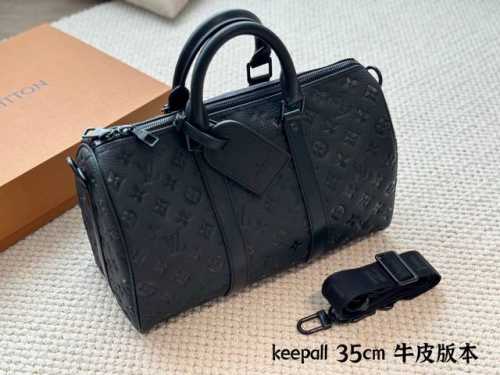 Top-grade original pure cowhide Handsome men and cool women! ! Lv Keepall35 rea