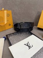 Special Lv new men's belt width 4cm Customized canvas fabric with brand new patt