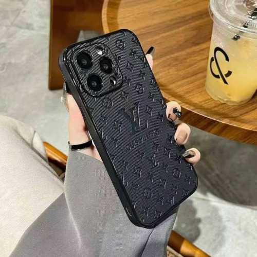 lv Mobile Phone Case Vertical Stripes Side Sticker Full Coverage Fine Hole Mo