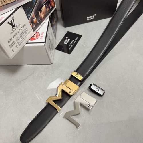 Product Name: Montblanc Original Material: Original Cowhide Belt 100% First Laye