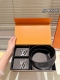 Double-headed steel buckle High version! LV leather belt ~ The most popular vers