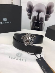 Versace This Leather Belt Features The Iconic Versace Medusa Head Buckle, A Stat