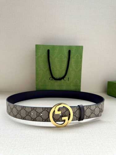 Width 3.8 Cm Gucci This Reversible Belt Seamlessly Combines Gg Supreme Canvas Wi