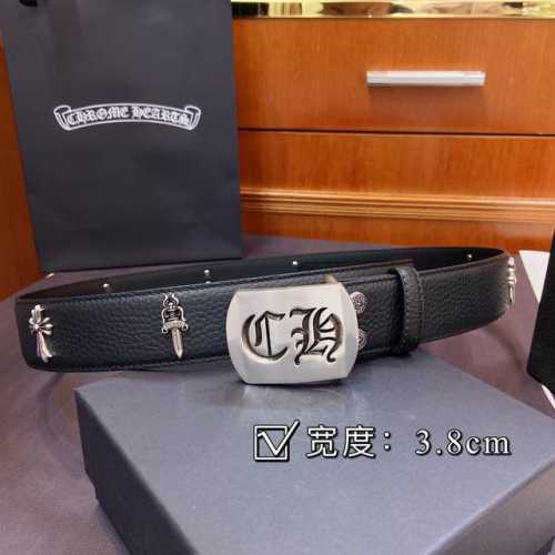 Chrome Hearts detachable brass silver-plated 925 buckle, featuring an imported t
