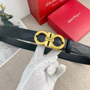 Ferragamo special automatic leather belt series, original hardware boutique stai