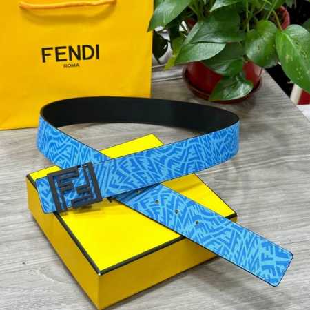 Fendl Fendi Official Store Same Style 40Mm Wide Original Custom Sky Blue Ffverti - Click Image to Close