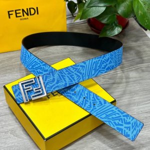 Fendl Fendi Official Store Same Style 40Mm Wide Original Custom Sky Blue Ffverti
